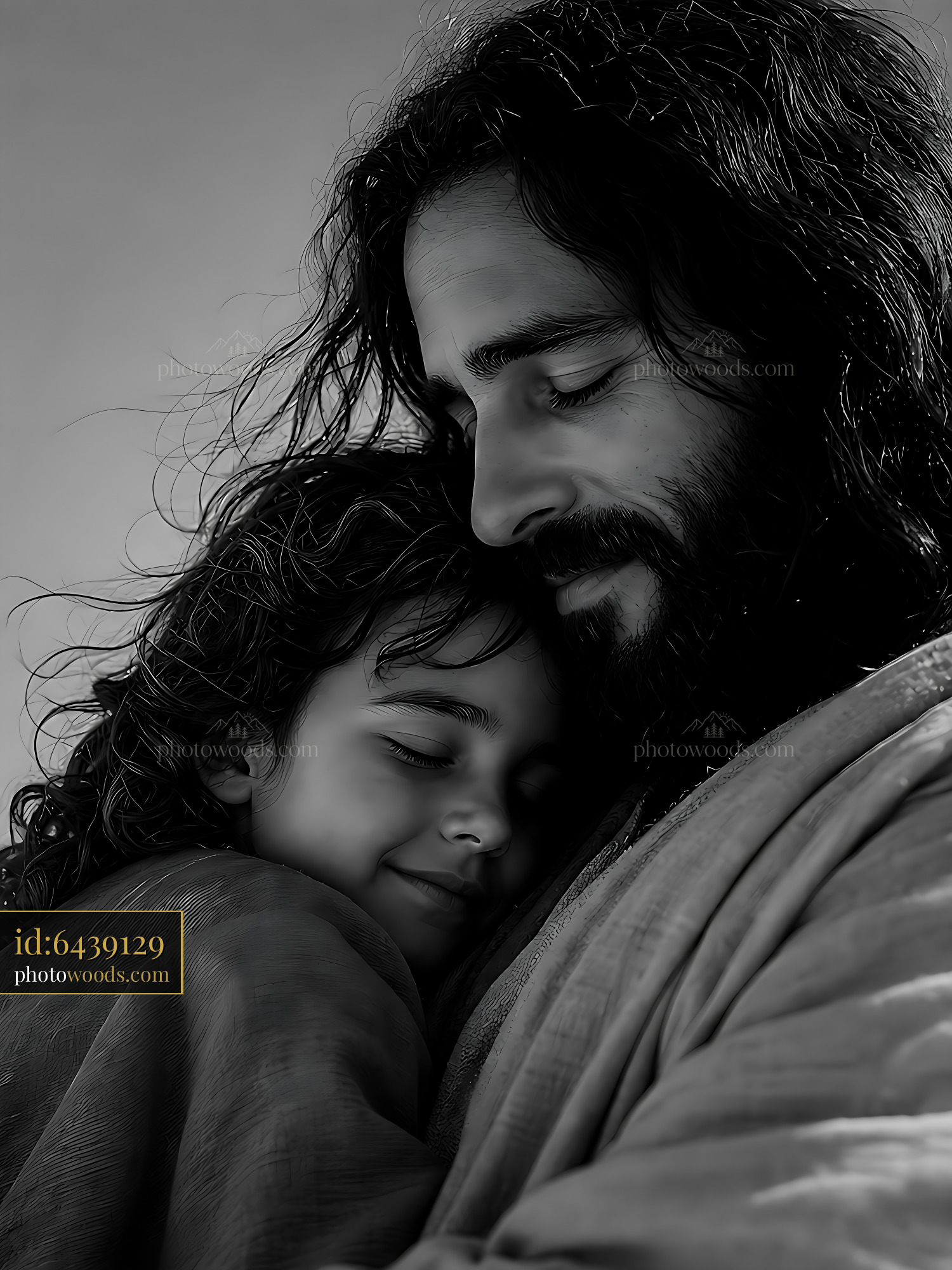 Man Holds Child in Embrace Showing Love and Comfort