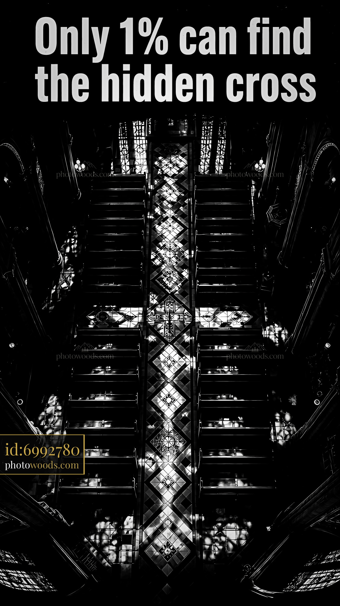 Hidden Cross Appears in Church With Light Patterns on the Floor